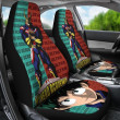 My Hero Academia Anime Car Seat Covers | MHA Izuku Face And All Might Green And Red Seat Covers