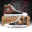 Attack On Titan Eren Yeager High Top Shoes Custom Anime Sneakers