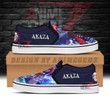 Demon Slayer Akaza Slip-on Custom Anime Sneakers Shoes Ph220808-03