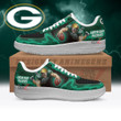 Green Bay Packers Air Sneakers Mascot Thunder Style Custom NFL Sport Shoes