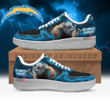 Los Angeles Chargers Air Sneakers Mascot Thunder Style Custom NFL Sport Shoes