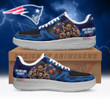 New England Patriots Air Sneakers Mascot Thunder Style Custom NFL Sport Shoes