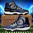 New England Patriots Air Jordan 11 Sneakers NFL Custom Sport Shoes