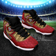 San Francisco 49ers Air Jordan 11 Sneakers NFL Custom Sport Shoes