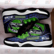Seattle Seahawks Air Jordan 11 Sneakers NFL Custom Sport Shoes