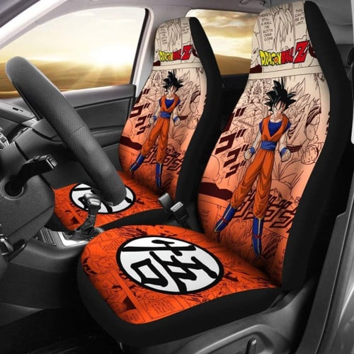 Son Goku Dragon Ball Z Car Seat Covers Manga Mixed Anime Universal Fit