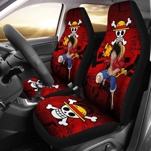 Monkey D Luffy One Piece Car Seat Covers Anime Mixed Manga Universal Fit
