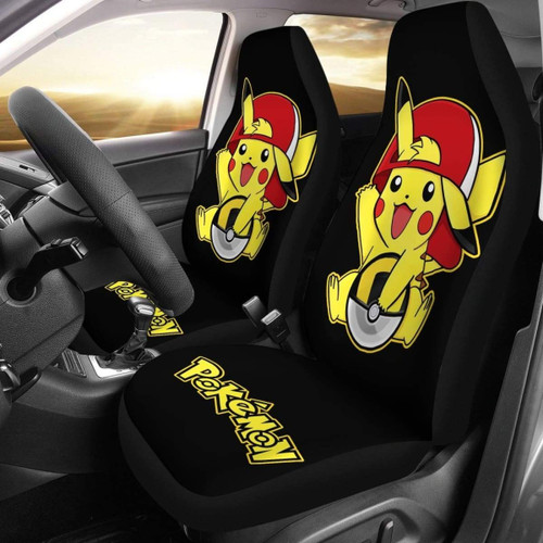 Funny Pikachu Car Seat Covers Pokemon Anime Fan Gift H Universal Fit