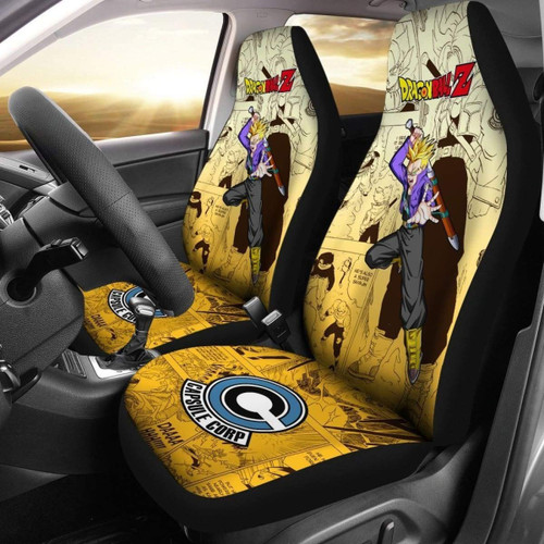 Trunks Saiyan Dragon Ball Z Car Seat Covers Manga Mixed Anime Cool Universal Fit