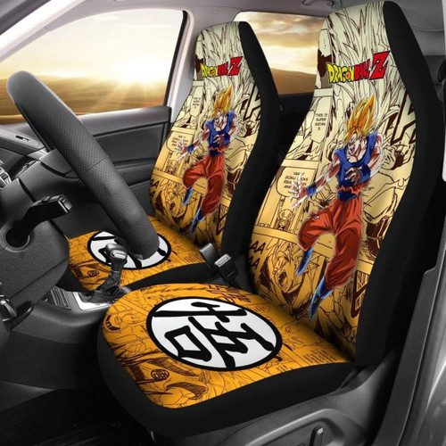Goku Saiyan Hero Dragon Ball Z Car Seat Covers Manga Mixed Anime Universal Fit