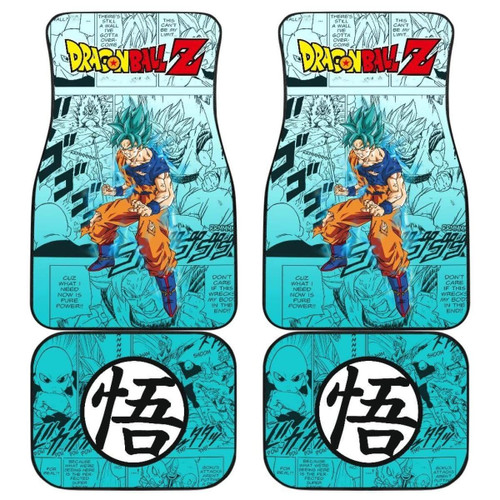 Goku Blue Characters Dragon Ball Z Car Floor Mats Manga Mixed Anime Universal Fit
