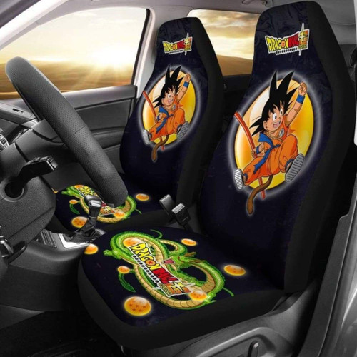 Goku Jumping Shenron Dragon Ball Anime Car Seat Covers Universal Fit