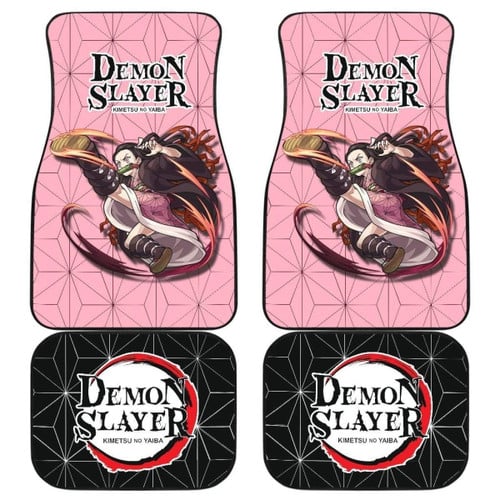 Nezuko Kamado Demon Slayer Uniform Car Floor Mats Anime Universal Fit