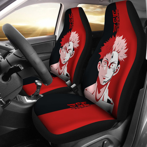 Yuji Itadori Car Seat Covers Fan Art Jujutsu KaiSen Anime Otoku Seat Covers