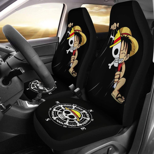 Luffy Cute One Piece Car Seat Covers Anime Fan Gift H Universal Fit