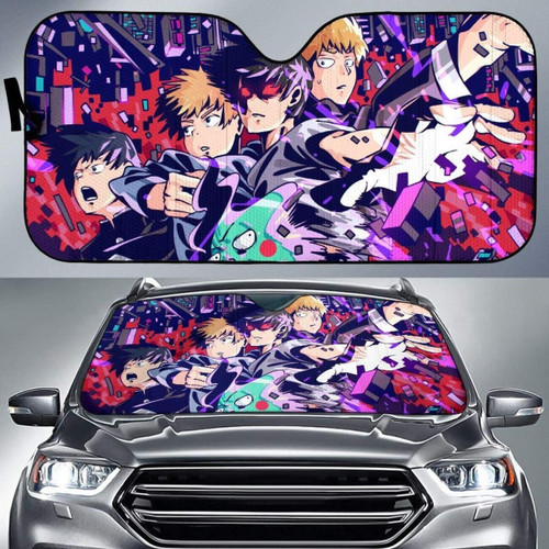 Mob Psycho Cool Car Auto Sunshade Anime Universal Fit