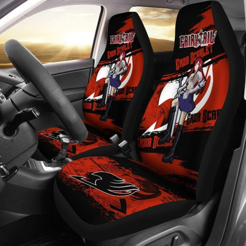 Erza Scarlet Fairy Tail Red Car Seat Covers Gift For Fan Anime Universal Fit