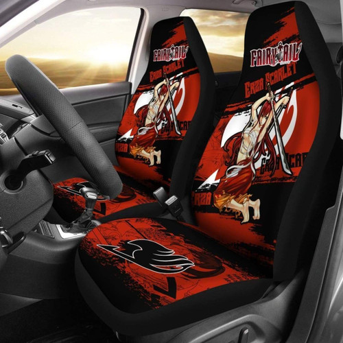 Erza Scarlet Fairy Tail Car Seat Covers Gift For Fan Anime Universal Fit