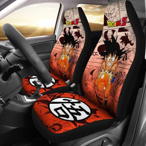 Goku Kid Smile Dragon Ball Z Car Seat Covers Manga Mixed Anime Universal Fit