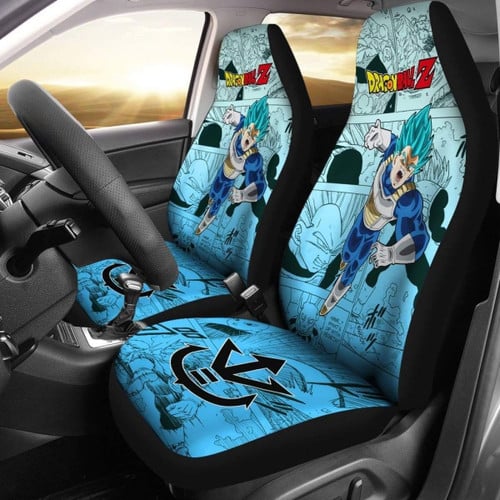 Vegeta Blue Characters Dragon Ball Z Car Seat Covers Manga Mixed Anime Universal Fit