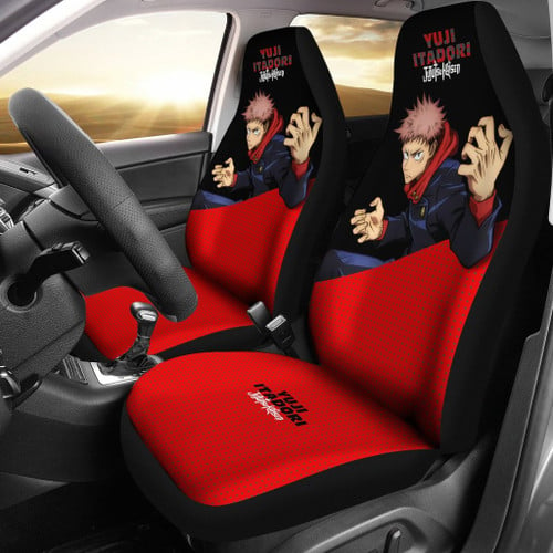 Yuji Itadori Seat Covers Fan Art Jujutsu KaiSen Anime Car Seat Covers Fan Gift