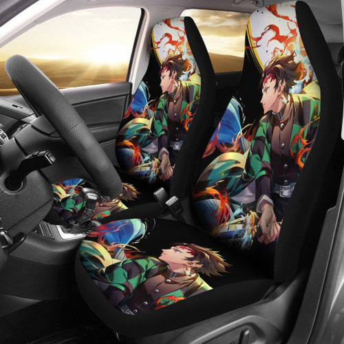 Kamado Tanjiro Car Seat Covers Anime Demon Slayer Seat Covers