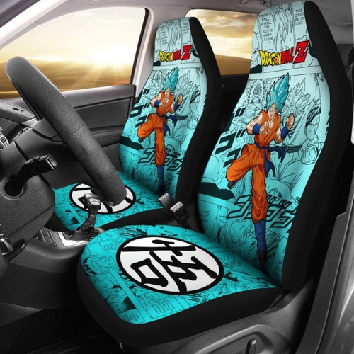 Goku Blue Characters Dragon Ball Z Car Seat Covers Manga Mixed Anime Universal Fit