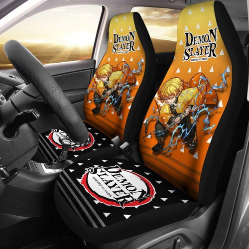 Demon Slayer Zenitsu Uniform Car Seat Covers Anime Universal Fit