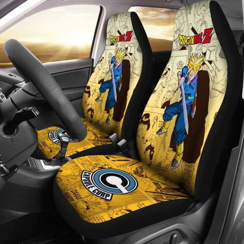 Trunks Saiyan Characters Dragon Ball Z Car Seat Covers Manga Mixed Anime Universal Fit