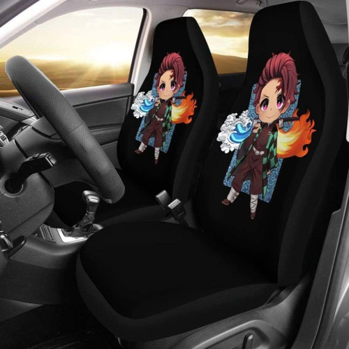 Tanjiro Kamado Car Seat Covers Kimetsu No Yaiba Anime Universal Fit