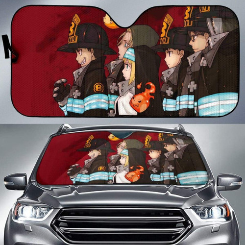 Fire Force Cool Company 8 Auto Sunshade Anime Universal Fit