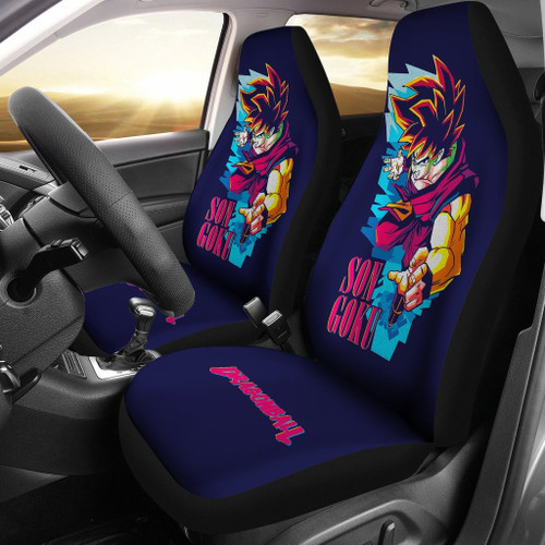 Dragon Ball Z Car Seat Covers Goku Colorful Style Anime Seat Covers