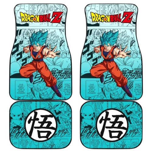 Goku Blue Dragon Ball Z Car Floor Mats Manga Mixed Anime Universal Fit