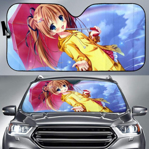 Anime Girl Sky Hd Car Sun Shade Universal Fit