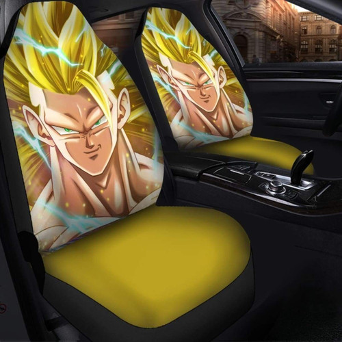 Yellow Goku Dragon Ball Best Anime Seat Covers Amazing Best Gift Ideas Universal Fit