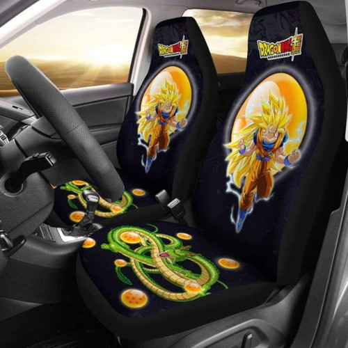 Goku Super Saiyan Shenron Dragon Ball Anime Car Seat Covers Universal Fit