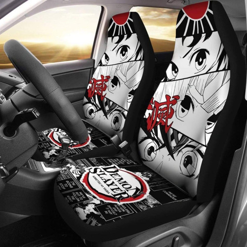 Kimetsu No Yaiba Demon Slayer Car Seat Covers Manga Mixed Anime Universal Fit