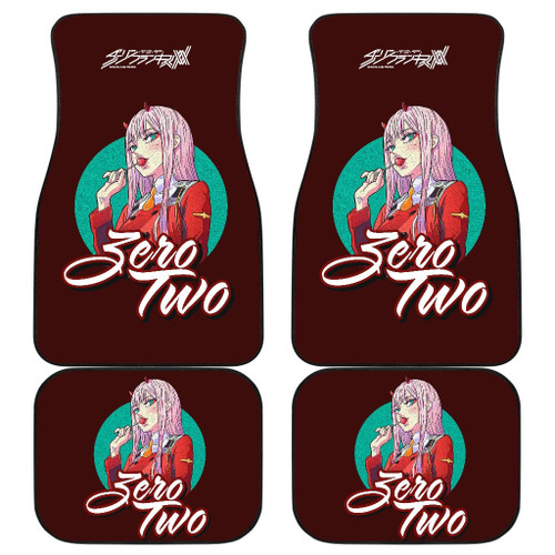 Zero Two Anime Girl Car Floor Mats Sweets Gift