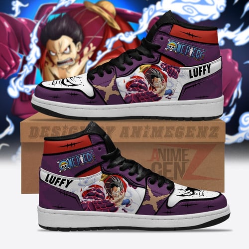One Piece Monkey D.Luffy JD Sneakers Gear 4 Snake Man Custom Anime Shoes
