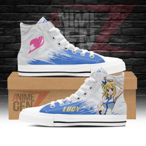 Fairy Tail Lucy Heartfilia High Top Shoes Custom Anime Sneakers