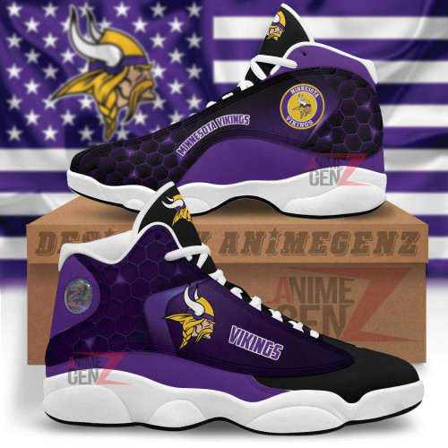 Minnesota Vikings Air Jordan 13 Sneakers NFL Custom Sport Shoes