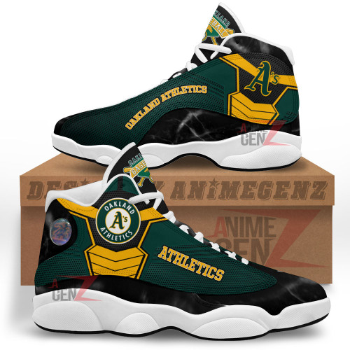 Oakland Athletics Air Jordan 13 Sneakers MLB Baseball Custom Sports Shoes