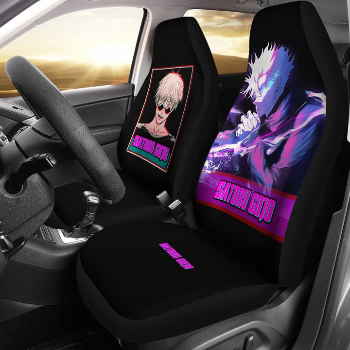 Satoru Gojo Mix Style Jujutsu KaiSen Car Seat Covers Anime Car Accessories Best Design