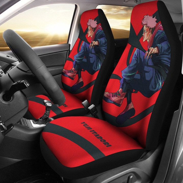Yuji Itadori Car Seat Covers Fan Art Jujutsu KaiSen Anime Seat Covers