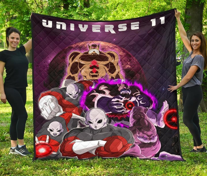 Dragon Ball Anime Premium Quilt | DB Jiren Power Universe 11 Purple Galaxy Quilt Blanket