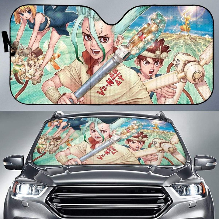 Dr Stone Dynamic Auto Sunshade Anime Universal Fit