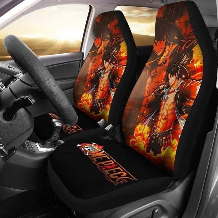 Ace One Piece Anime Car Seat Covers Universal Fit