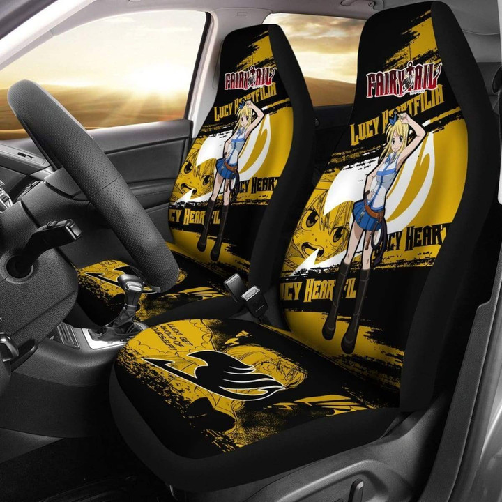 Lucy Heartfilia Fairy Tail Car Seat Covers Gift For Hard Fan Anime Universal Fit