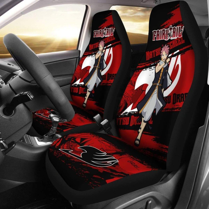 Natsu Dragneel Fairy Tail Car Seat Covers Gift For Fan Anime Universal Fit
