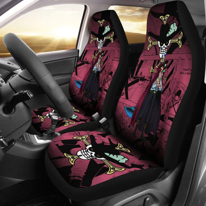 Dracule Mihawk One Piece Car Seat Covers Anime Mixed Manga Universal Fit